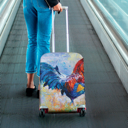 Rooster Painting Print Luggage Cover