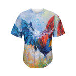 Rooster Painting Print Men's Baseball Jersey