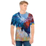 Rooster Painting Print Men's T-Shirt