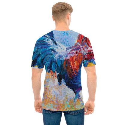 Rooster Painting Print Men's T-Shirt