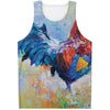 Rooster Painting Print Men's Tank Top