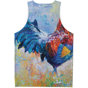 Rooster Painting Print Men's Tank Top