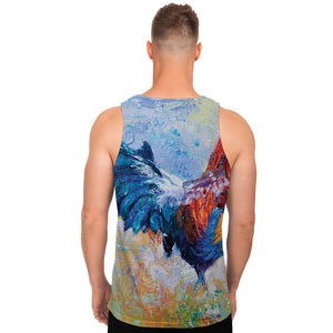 Rooster Painting Print Men's Tank Top