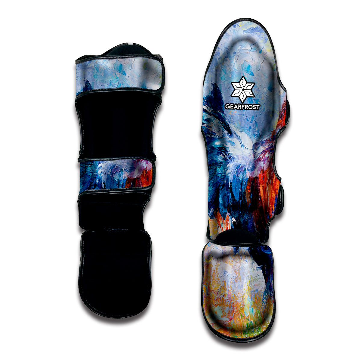 Rooster Painting Print Muay Thai Shin Guard