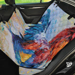 Rooster Painting Print Pet Car Back Seat Cover