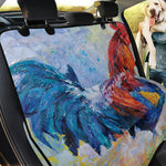 Rooster Painting Print Pet Car Back Seat Cover