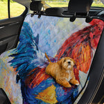 Rooster Painting Print Pet Car Back Seat Cover