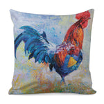 Rooster Painting Print Pillow Cover