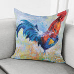 Rooster Painting Print Pillow Cover