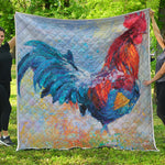 Rooster Painting Print Quilt