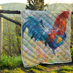 Rooster Painting Print Quilt
