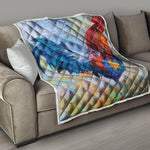Rooster Painting Print Quilt