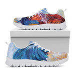 Rooster Painting Print White Sneakers