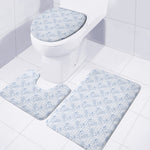 Rooster Plaid Pattern Print 3 Piece Bath Mat Set