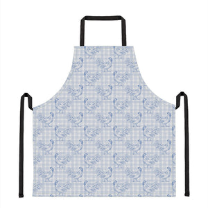 Rooster Plaid Pattern Print Apron