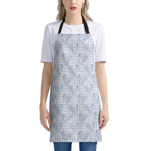 Rooster Plaid Pattern Print Apron