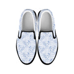 Rooster Plaid Pattern Print Black Slip On Shoes