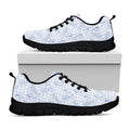 Rooster Plaid Pattern Print Black Running Shoes