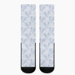 Rooster Plaid Pattern Print Crew Socks