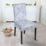 Rooster Plaid Pattern Print Dining Chair Slipcover