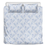 Rooster Plaid Pattern Print Duvet Cover Bedding Set