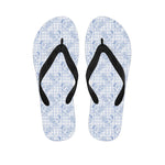 Rooster Plaid Pattern Print Flip Flops