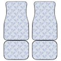 Rooster Plaid Pattern Print Front and Back Car Floor Mats