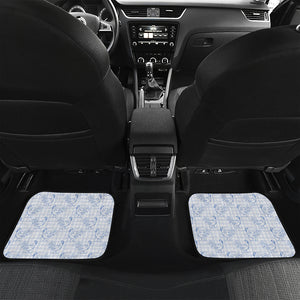 Rooster Plaid Pattern Print Front and Back Car Floor Mats