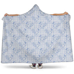 Rooster Plaid Pattern Print Hooded Blanket