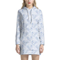 Rooster Plaid Pattern Print Pullover Hoodie Dress