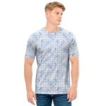 Rooster Plaid Pattern Print Men's T-Shirt