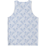 Rooster Plaid Pattern Print Men's Tank Top