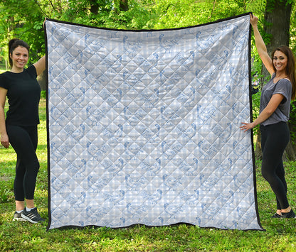 Rooster Plaid Pattern Print Quilt