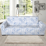 Rooster Plaid Pattern Print Sofa Slipcover