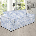 Rooster Plaid Pattern Print Sofa Slipcover