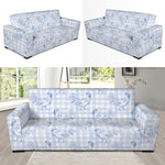 Rooster Plaid Pattern Print Sofa Slipcover