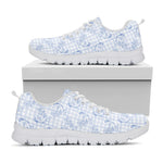 Rooster Plaid Pattern Print White Sneakers