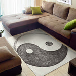 Roots Yin Yang Print Area Rug