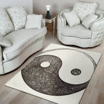 Roots Yin Yang Print Area Rug