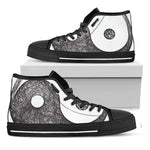 Roots Yin Yang Print Black High Top Shoes