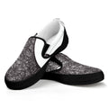Roots Yin Yang Print Black Slip On Sneakers
