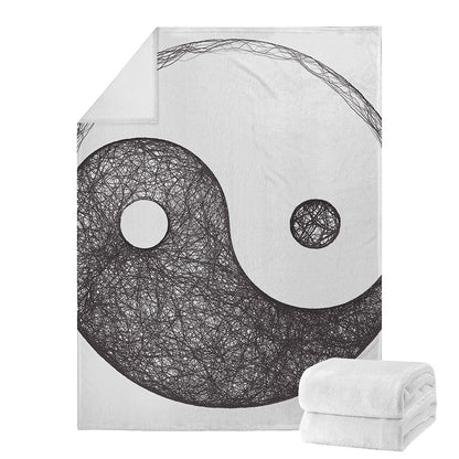 Roots Yin Yang Print Blanket