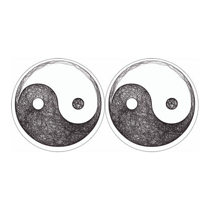 Roots Yin Yang Print Car Coasters