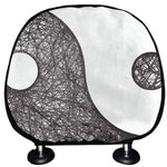 Roots Yin Yang Print Car Headrest Covers