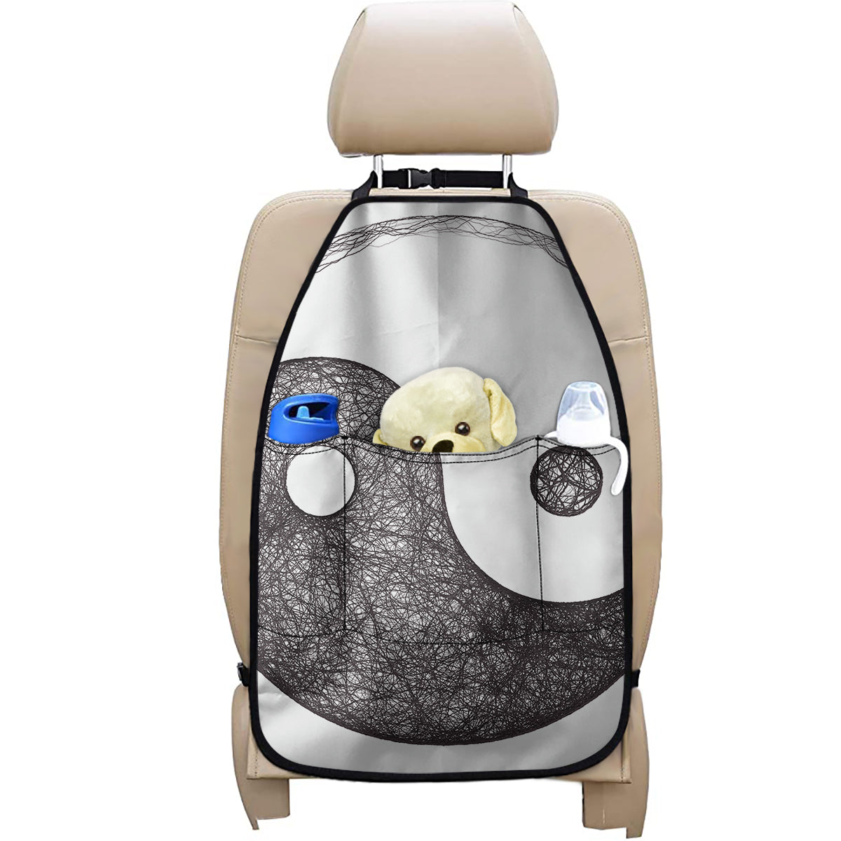 Roots Yin Yang Print Car Seat Organizers