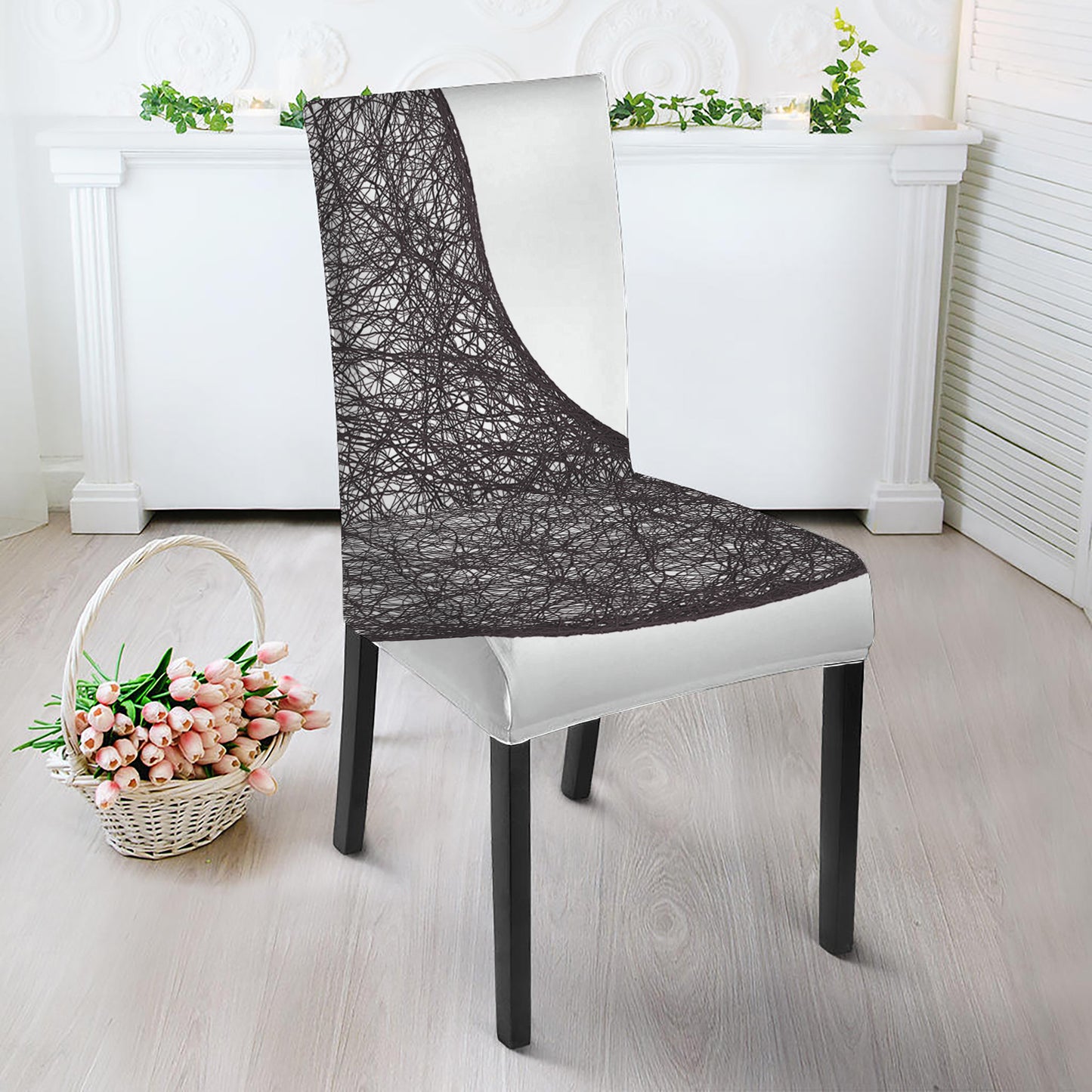 Roots Yin Yang Print Dining Chair Slipcover