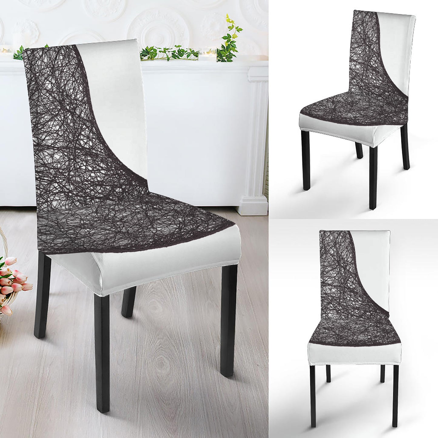 Roots Yin Yang Print Dining Chair Slipcover