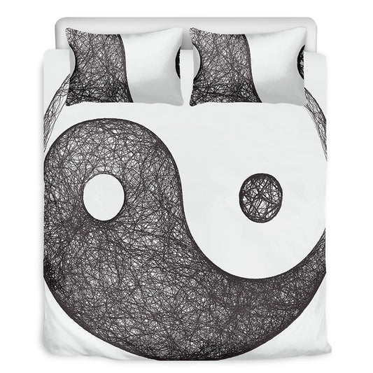 Roots Yin Yang Print Duvet Cover Bedding Set
