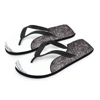 Roots Yin Yang Print Flip Flops