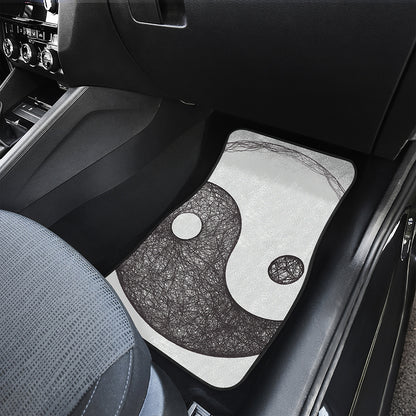 Roots Yin Yang Print Front and Back Car Floor Mats